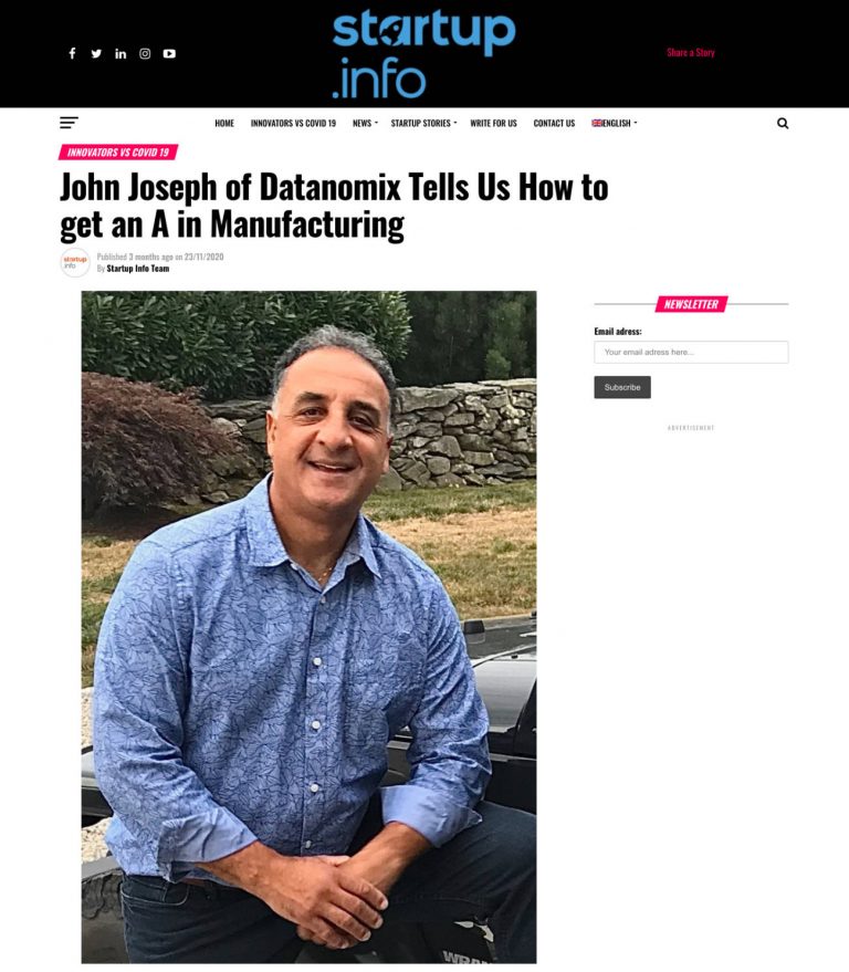 John Joseph of Datanomix Tells Us How to get an A in Manufacturing