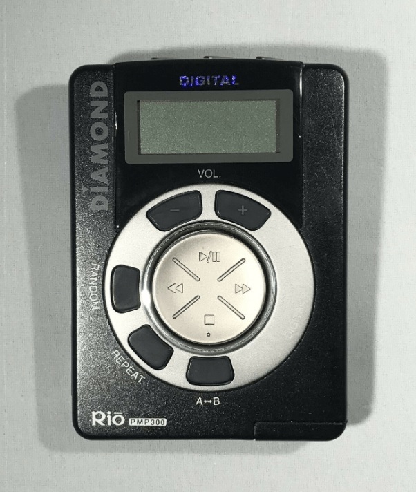 The Diamond Rio MP3 player from circa 1998. It held 4-6 songs. I still have mine.